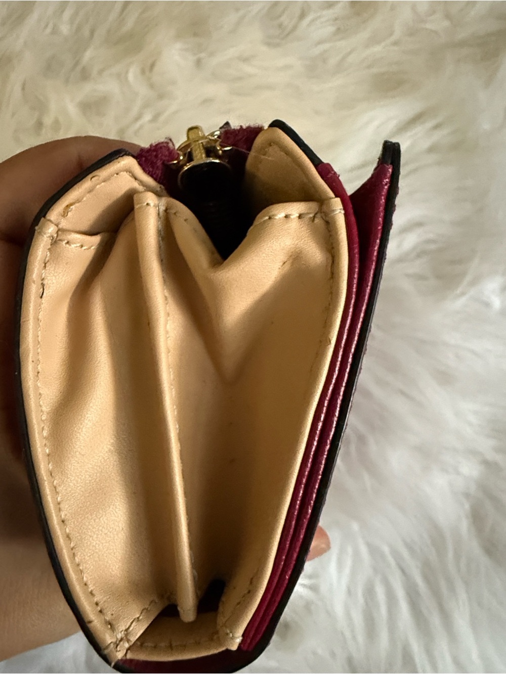 kate spade burgundy leather wristlet wallet - Picture 3 of 8